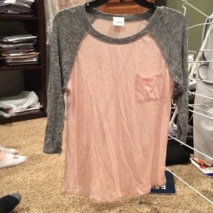 Pink and Gray Shirt